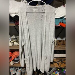 American Eagle Outfitters Light Gray Cardigan